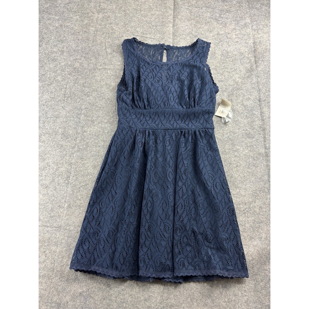 B.Darlin Lace Design Navy Blue Formal Dress Juniors Size 7/8 New with Tags Hoco